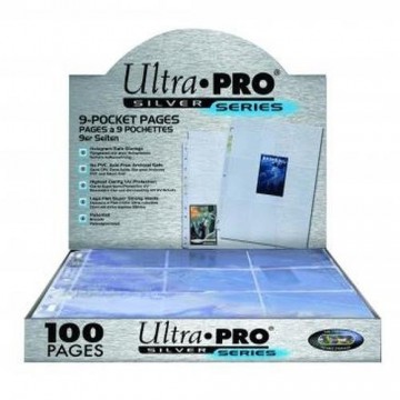 silver 9 pocket pages 11 hole display 100 pages 0