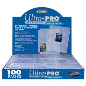 silver 9 pocket pages 11 hole display 100 pages