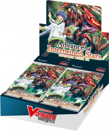 D bt03   cardfight vanguard overdress   advance of intertwined stars booster display