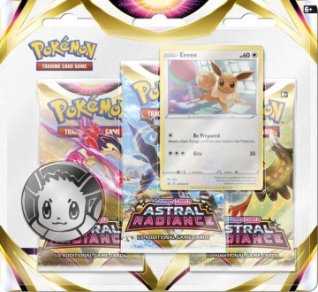 Pokemon   swsh 10 astral radiance 3 pack blister   eevee