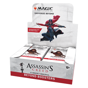 Universes beyond  assassins creed beyond booster display