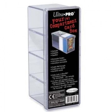 Up   4 compartment card storage box   clear